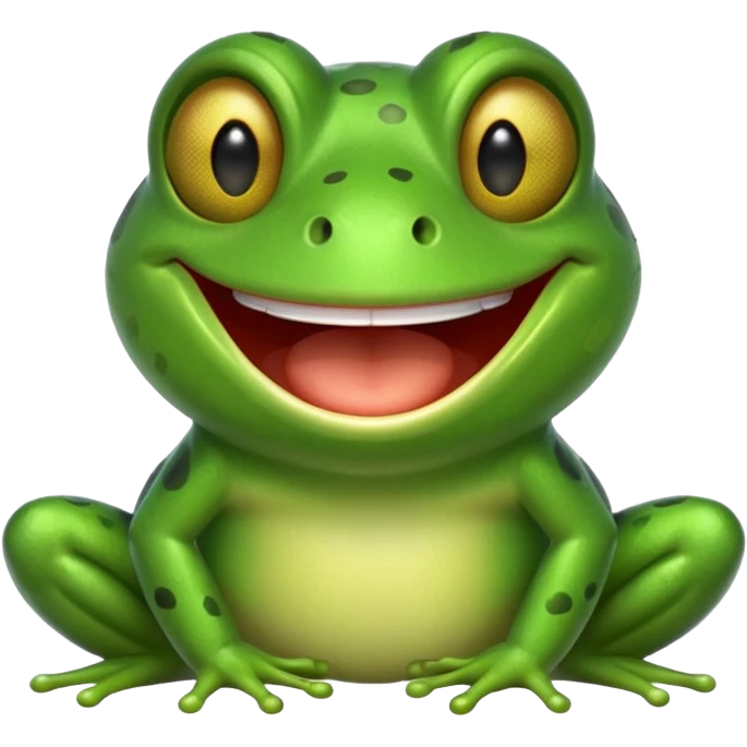 a frog laughing emoji