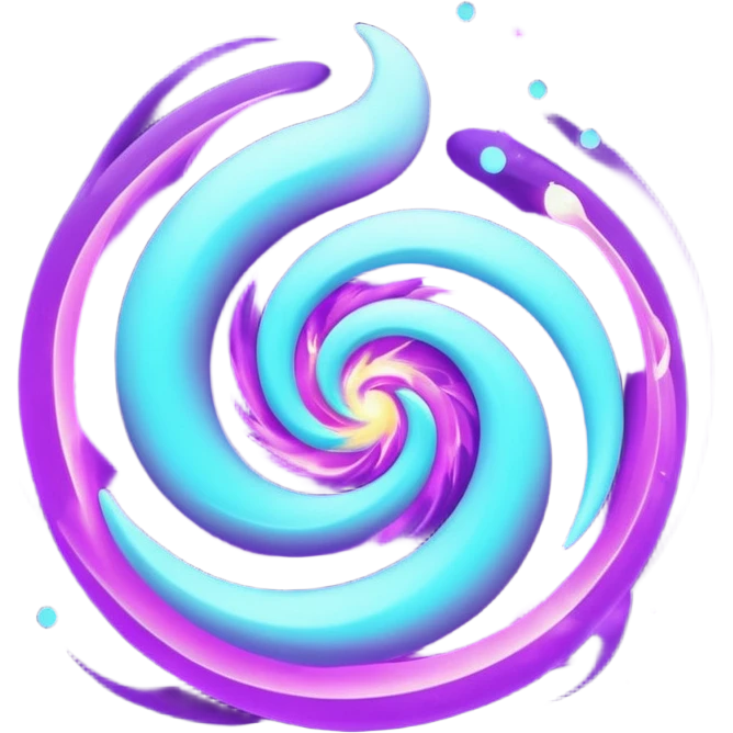 glitter purple and cian fire emoji