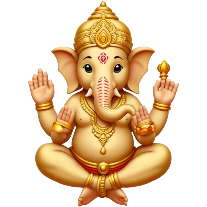 a ganesh sticker classic out lines and peancle art emoji