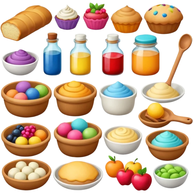 aethetic baking ingredients emoji