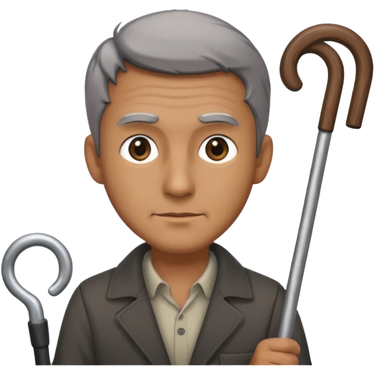 man with probing cane emoji