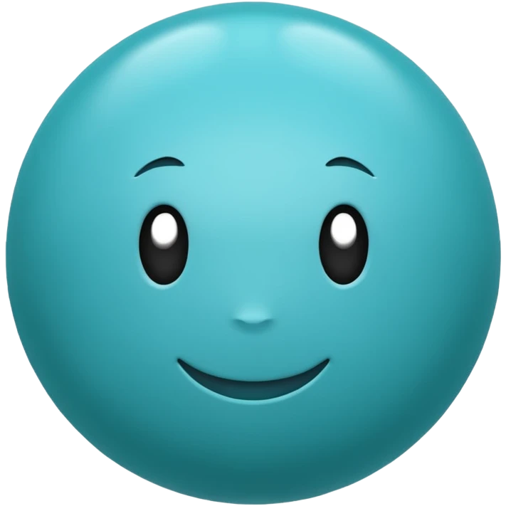 cyan ball plain emoji