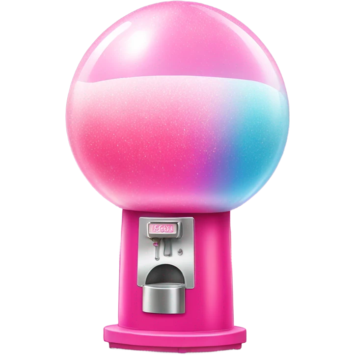 Pink ombre tall round bubblegum machine with glitter  emoji