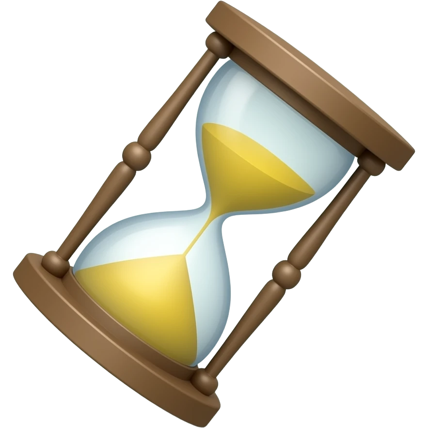 hourglass diagonally tilted - circular icon copy/paste emoji