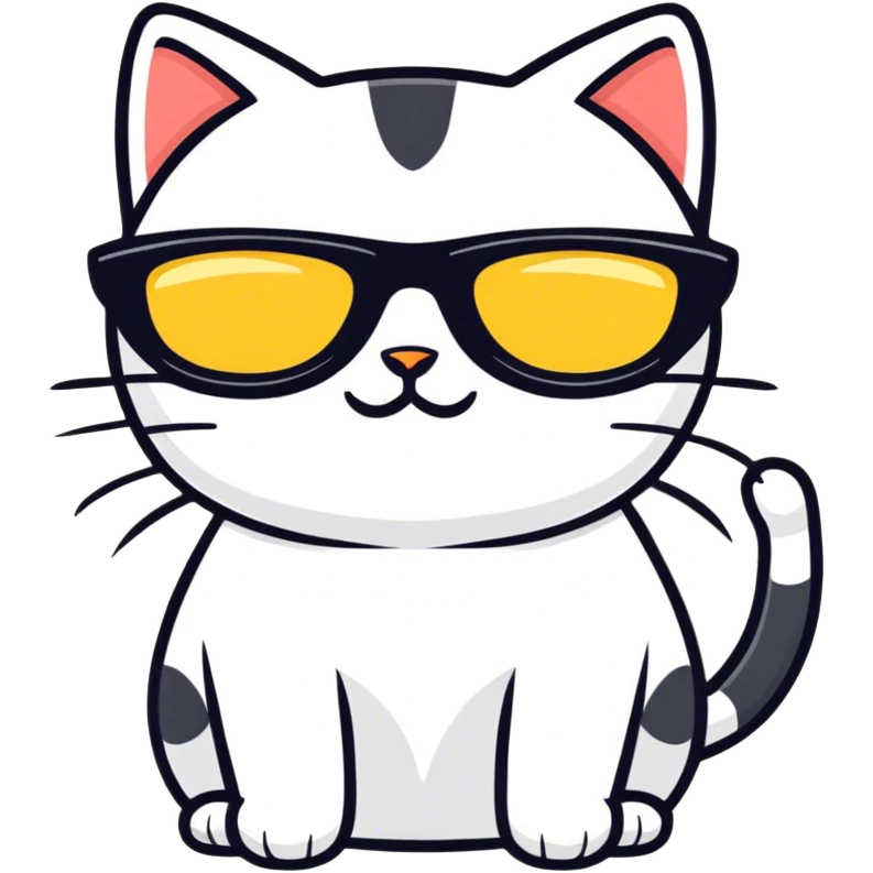Cat with sunglasses emoji