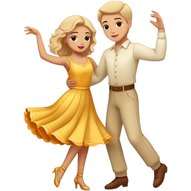 Two people dancing together romantically  emoji