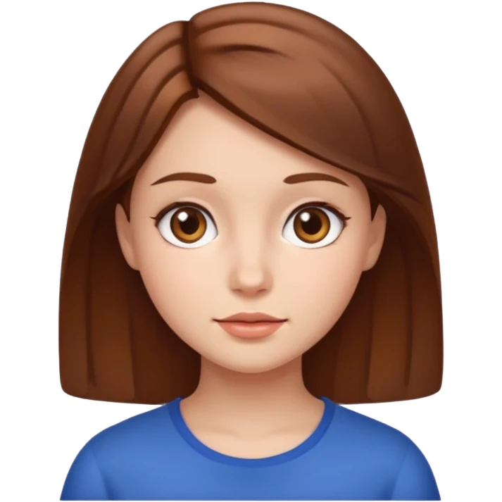 a girl with square face emoji