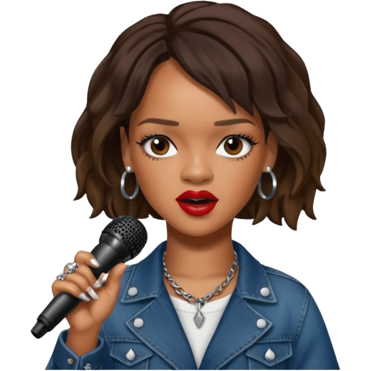 Rihanna singing emoji
