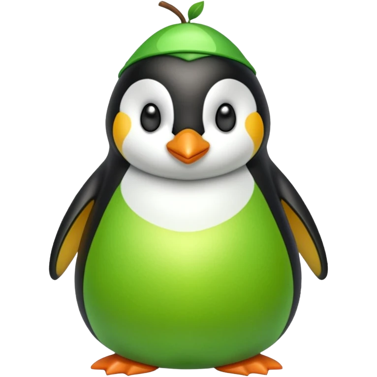 A penguin shaped pear 🐧🍐 emoji
