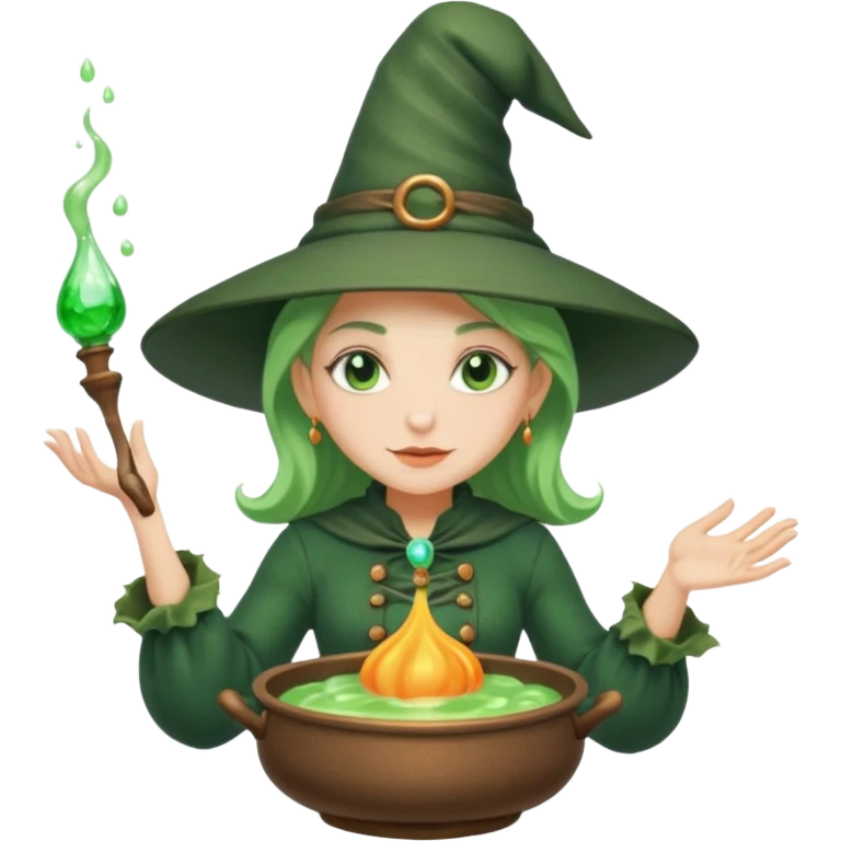 green witch cooking potion emoji