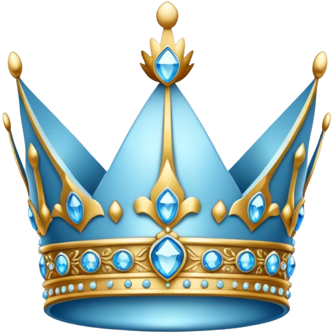 Light blue crown emoji