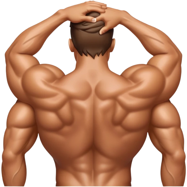 muscle men back emoji
