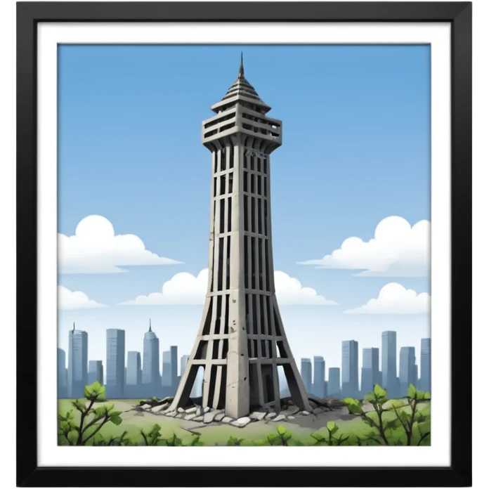 Uçak çarpan kule emoji