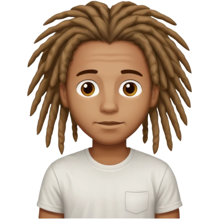brown boy with mid-legnth dreadlocks emoji