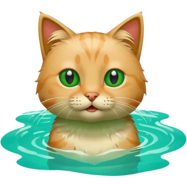 Cat in swimming pool  emoji