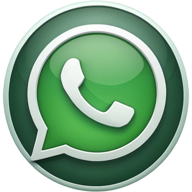 whatsapp icon, green and white colors emoji