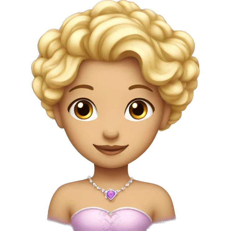 little cute princess in love with prince emoji