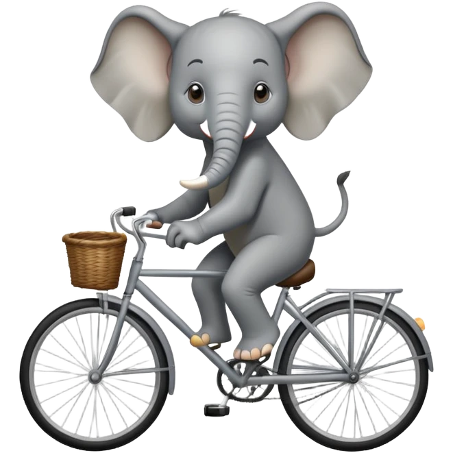 elephant riding a bicycle emoji