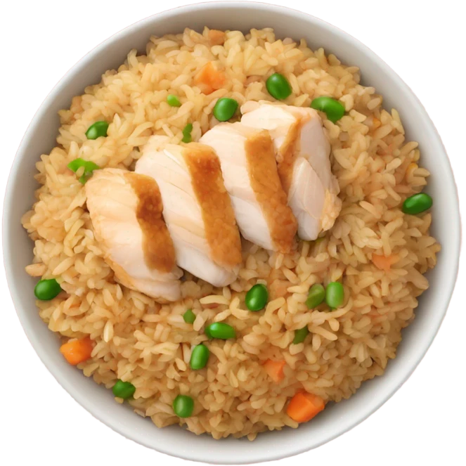 Chicken fried rice emoji