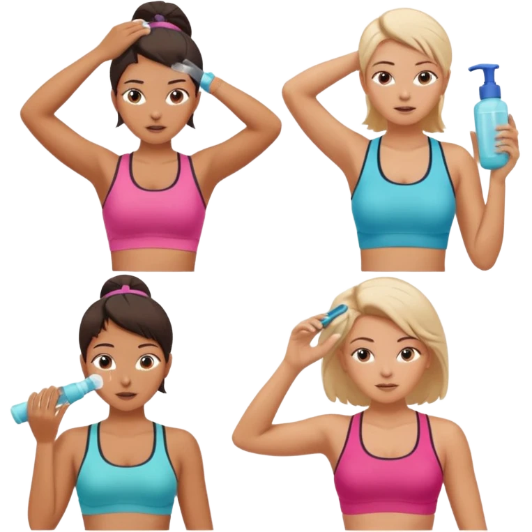 Faça ela fazendo academia, dormindo, finalizando o cabelo,se maquiando fazendo skin Care e tomando banho Premium  emoji