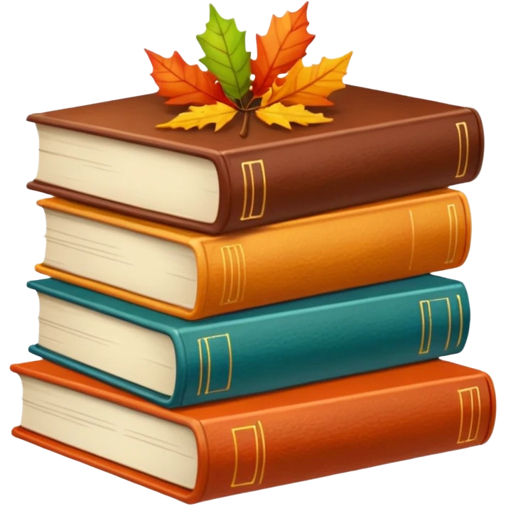 Autumn + books emoji