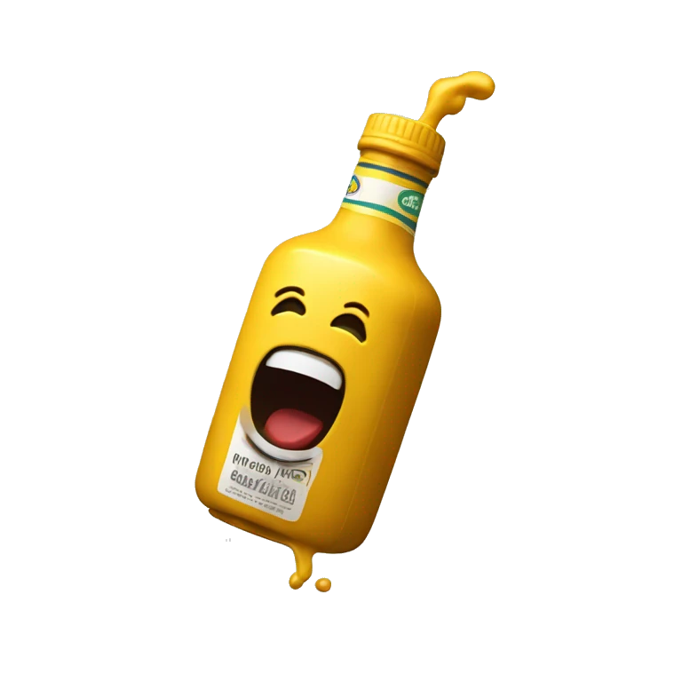 Mustard bottle screaming Mustard emoji