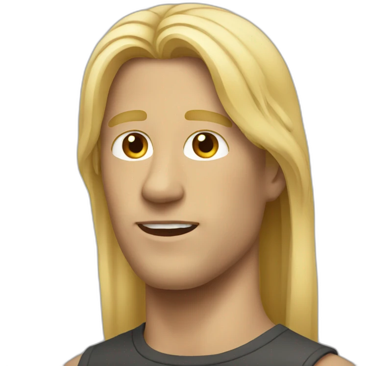 Man with long blonde hair emoji