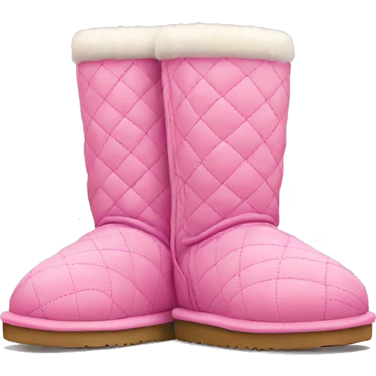 Pink quilted Ugg boots emoji