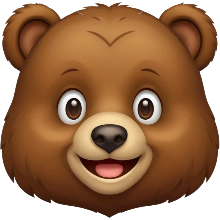 bear animal happy face emoji