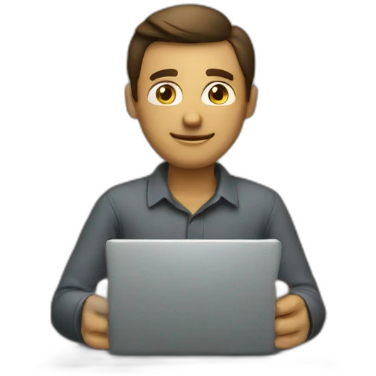 A man working in laptop emoji