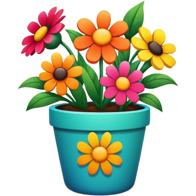 flowers in a flowerpot emoji