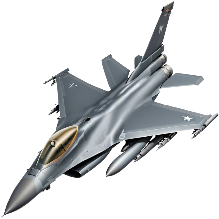 F-16 Fighting Falcon - General Dynamics (Stealth grey) emoji