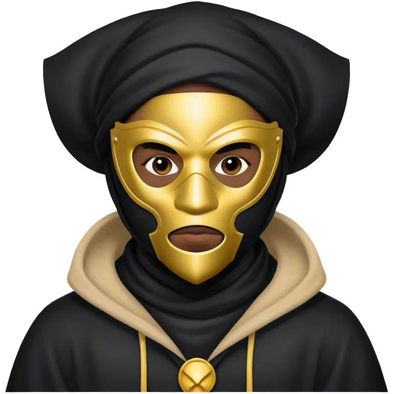  black hoodman with mask emoji