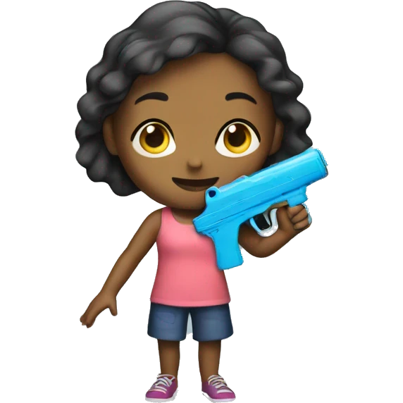 Girl with water gun emoji