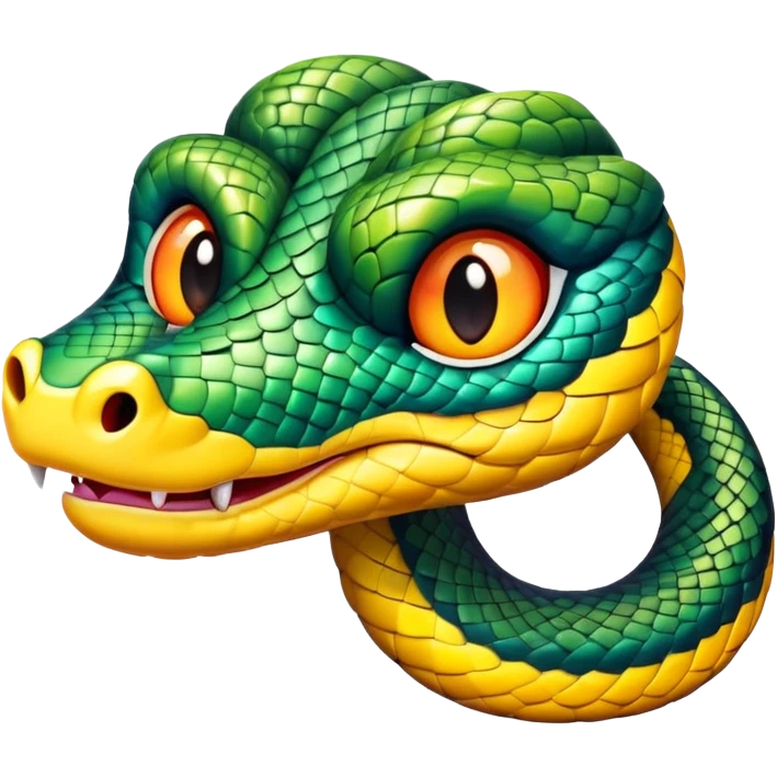 cute snake head emoji
