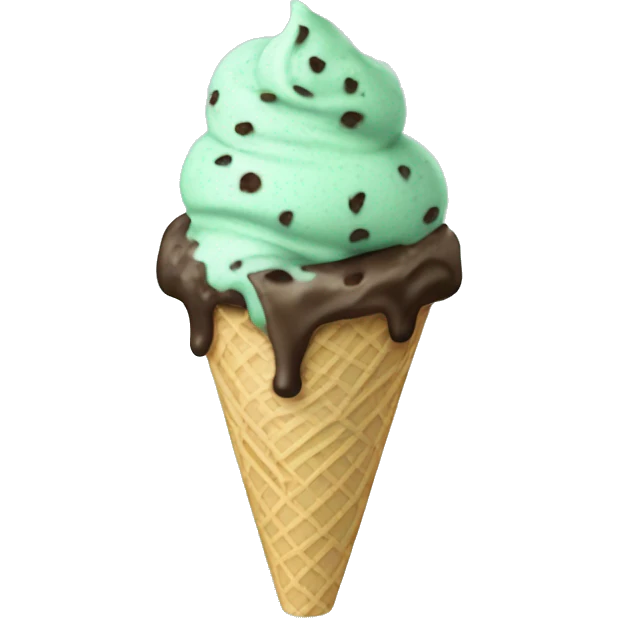 mint chocolate chip ice cream emoji