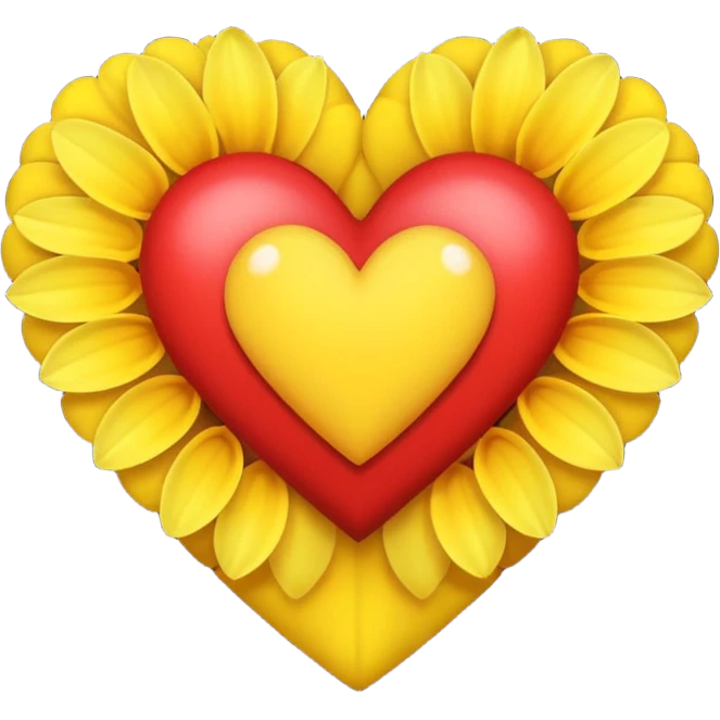 a yellow flower heart emoji emoji