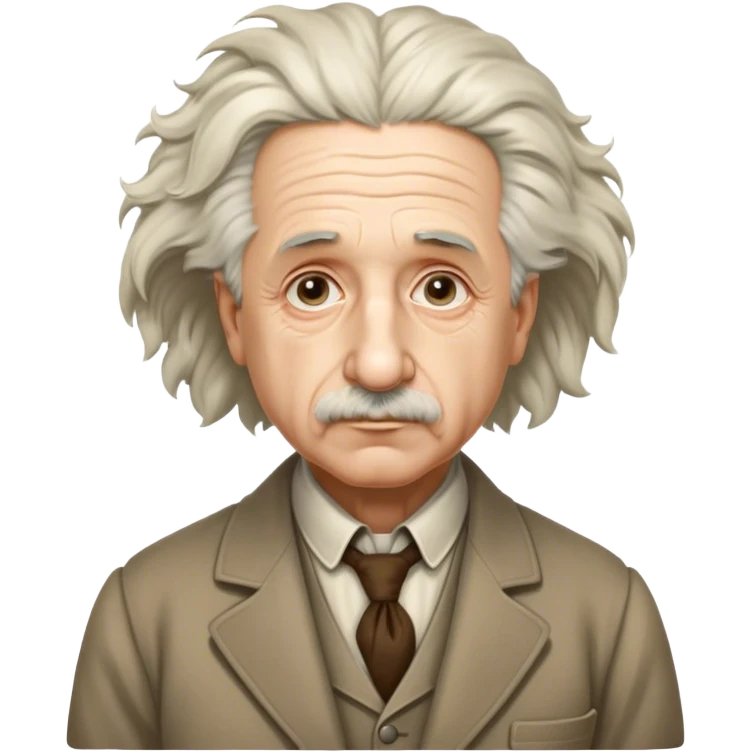 Cinematic Realistic portrait of Albert Einstein, shown as an iconic genius with wild, expressive hair and a gentle, contemplative expression, rendered in detailed period clothing with warm, intellectual lighting emoji