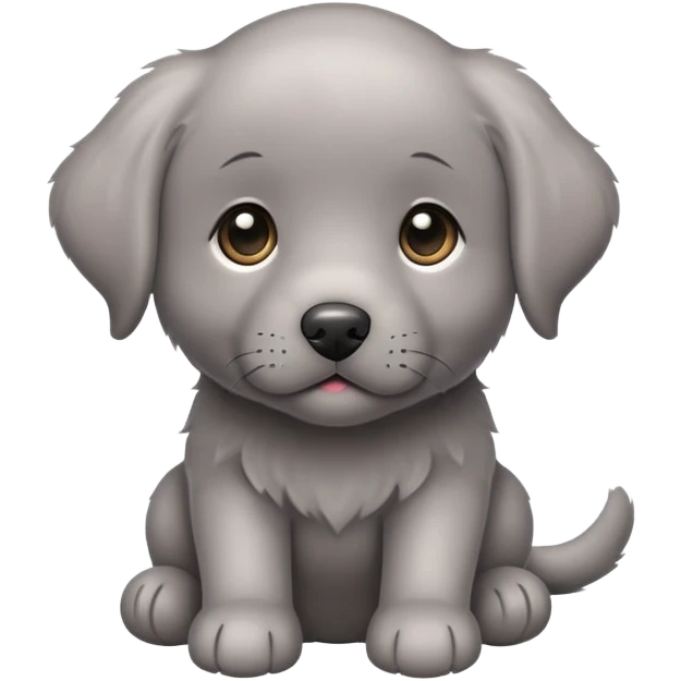 Grey lab puppy emoji