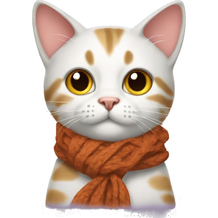 Cat with scarf emoji