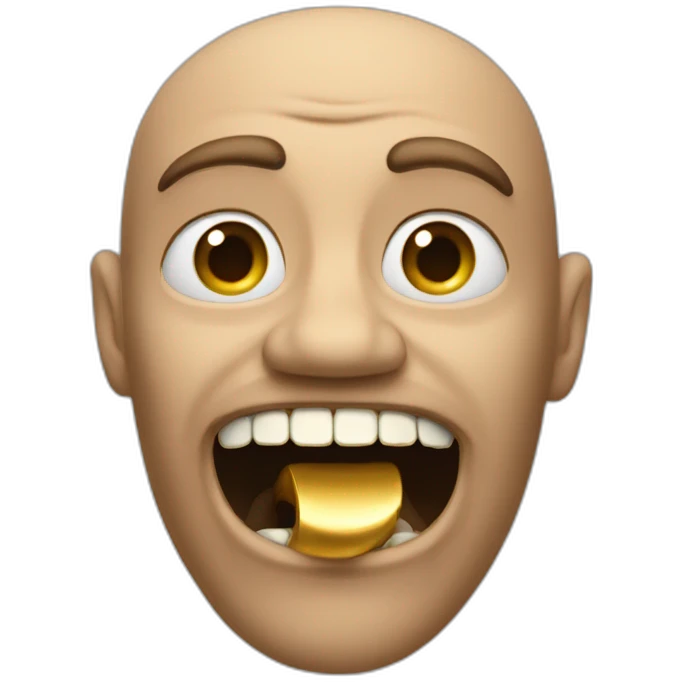 A cólon rednek with a gold tooth emoji