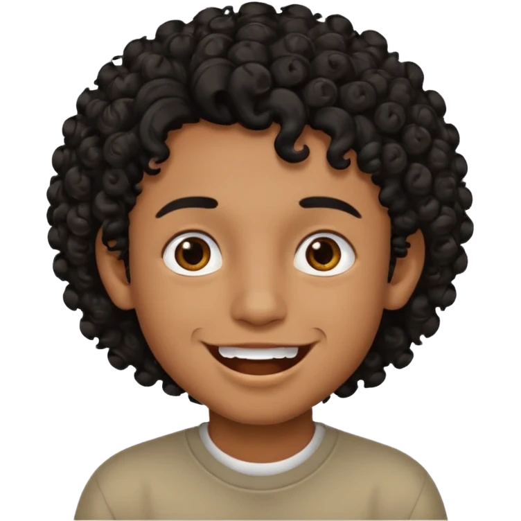 sou um garoto pardo, tenho cabelo cacheado e um piercing dos dois lados da boca emoji