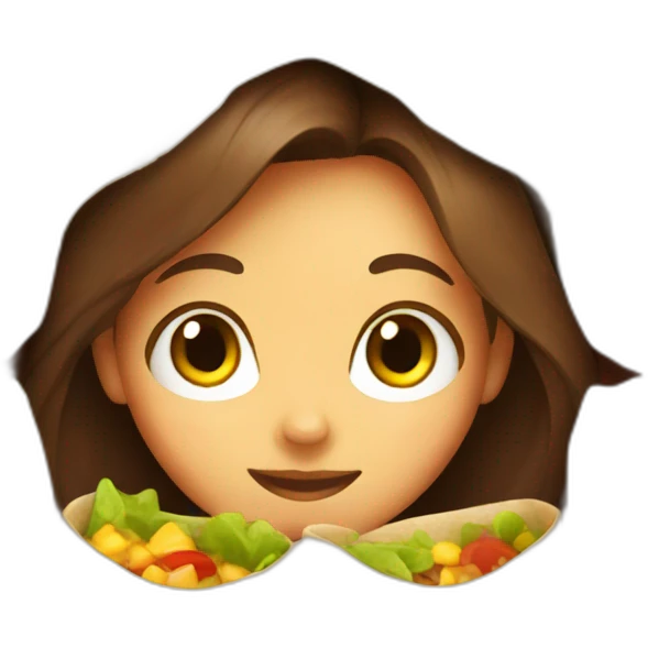 girl inside burrito emoji