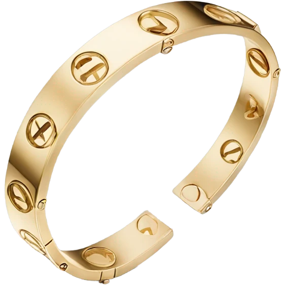 cartier love bracelet gold emoji
