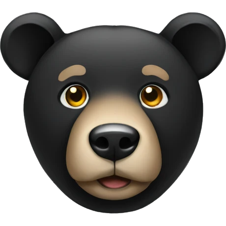 animal oso negro emoji