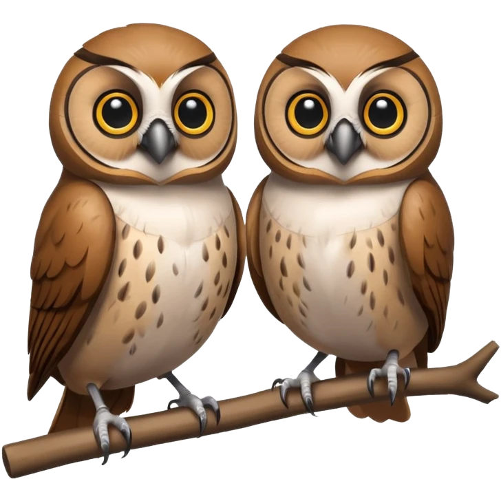 2 Owl Finches emoji