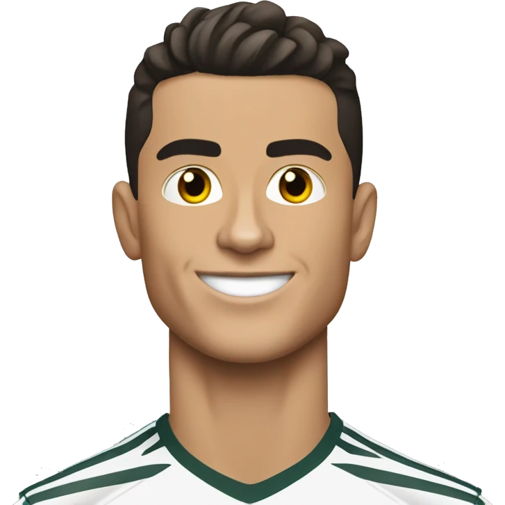 Cristiano Ronaldo' detailed and not symetric face emoji