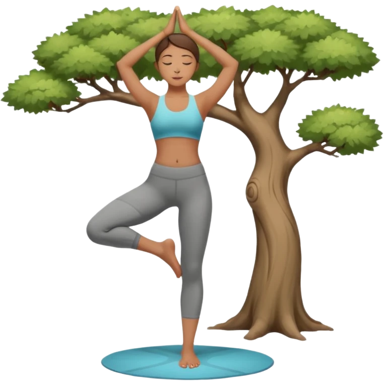 Yogi in tree pose emoji