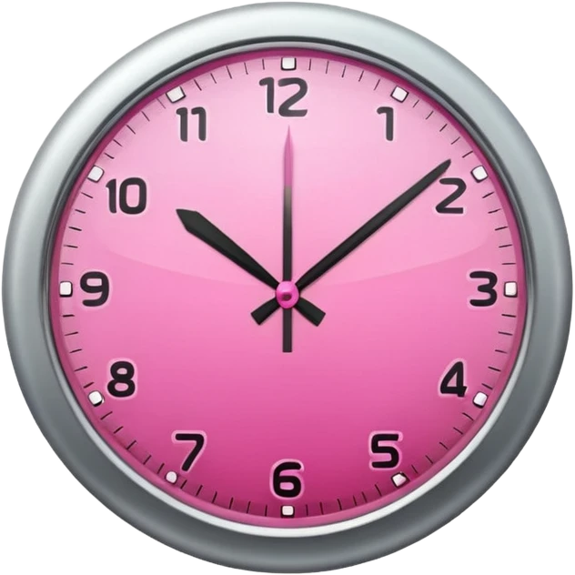 pink clock emoji