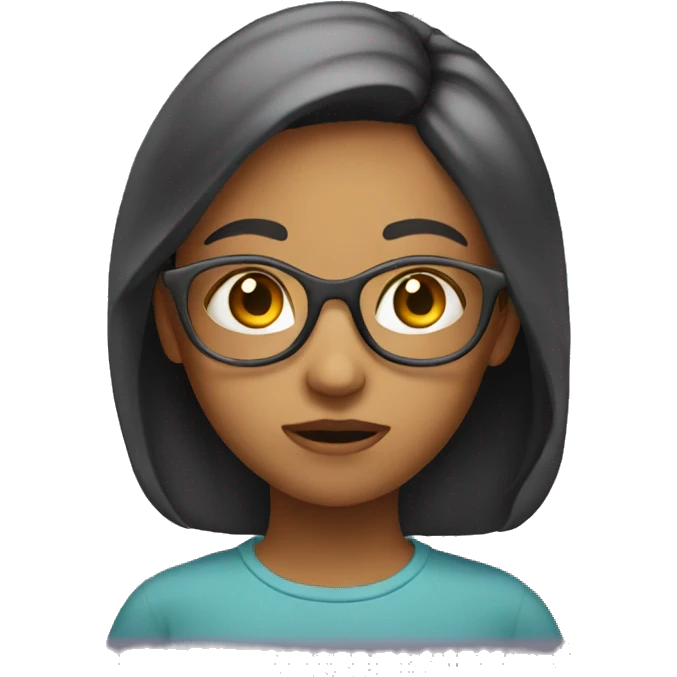 smart girl thinking emoji